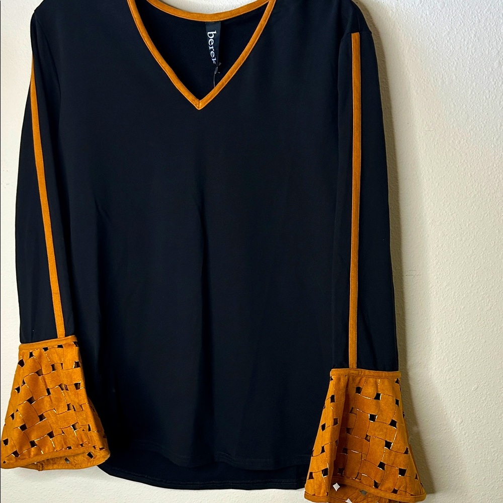 Berek Black Top with Orange Accents